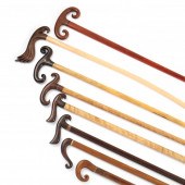 EIGHT ORGANIC SHAPED EXOTIC WO