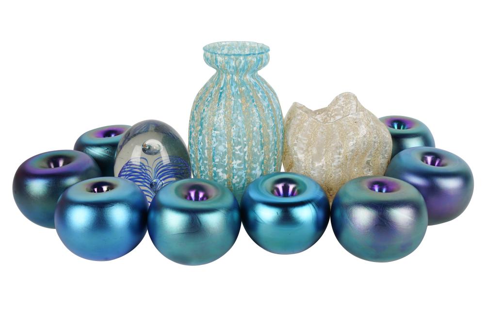 EIGHT ORIENT AND FLUME ART GLASS