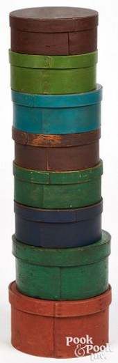 EIGHT PAINTED BENTWOOD PANTRY