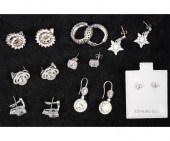 Eight pair of costume earrings