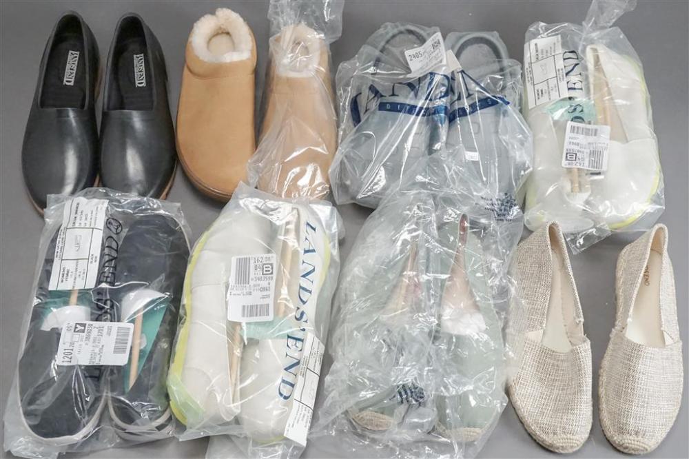 EIGHT PAIRS LANDS' END SHOES, SIZE: