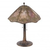EIGHT PANEL PINK SLAG GLASS LA