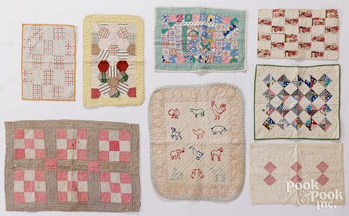 EIGHT PATCHWORK DOLL QUILTS, 20TH