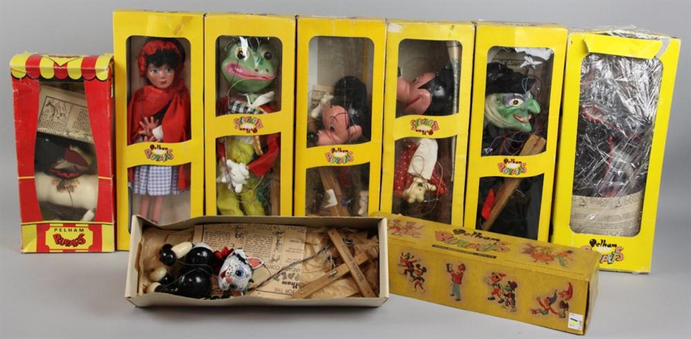 EIGHT PELHAM PUPPETS All in