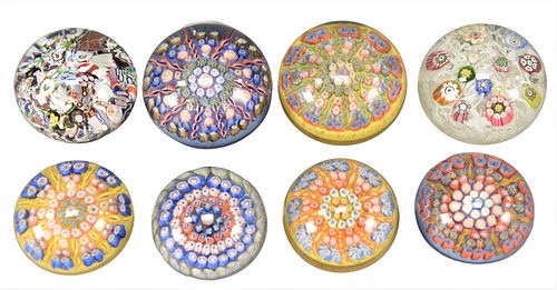 EIGHT PERTHSHIRE MILLEFIORI GLASS
