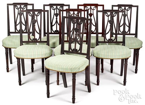 EIGHT PHILADELPHIA FEDERAL MAHOGANY