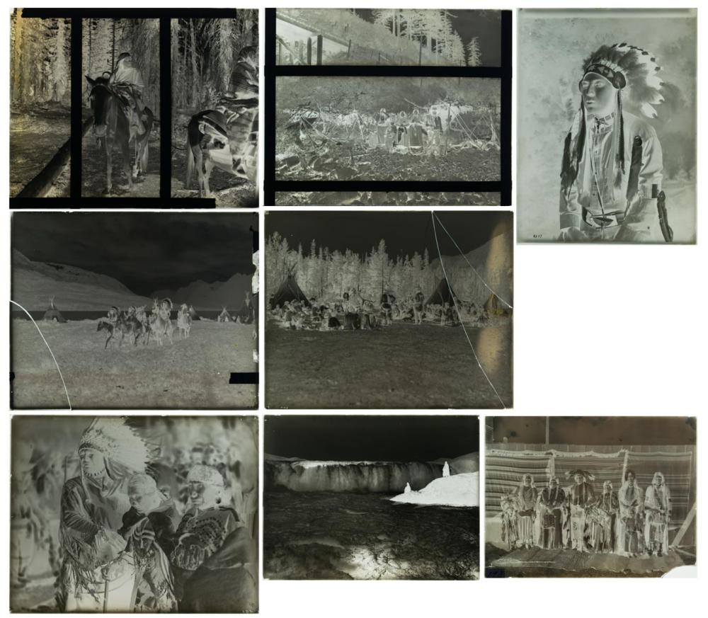 EIGHT PHOTOGRAPHIC GLASS