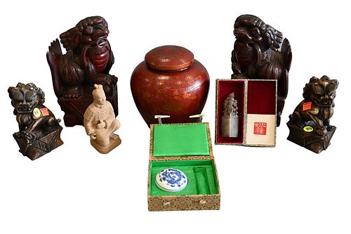 EIGHT PIECE CHINESE LOT, TO INCLUDE