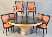 EIGHT PIECE CUSTOM DINING SET,