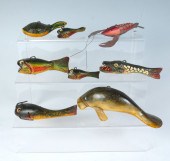 EIGHT PIECE DULUTH FISH DECOY