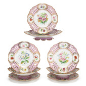 EIGHT PIECE ENGLISH PORCELAIN