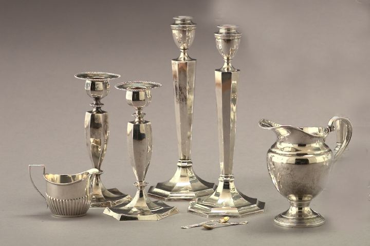 Eight-Piece Group of Silver Items,