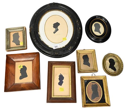 EIGHT PIECE SILHOUETTE LOTEight