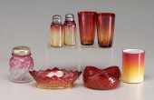 Eight pieces 19th century glas