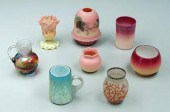 Eight pieces art glass: Corale