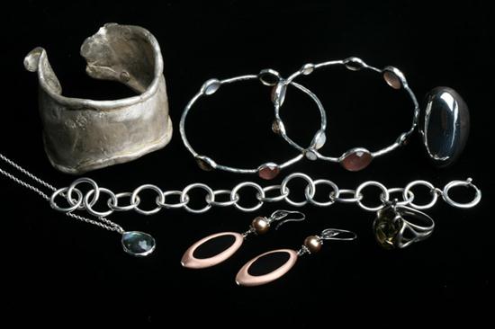 EIGHT PIECES ASSORTED STERLING