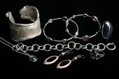 EIGHT PIECES ASSORTED STERLING