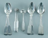 Eight pieces coin silver flatw