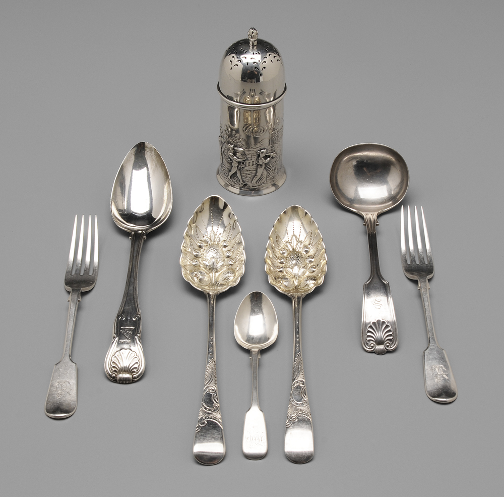 Eight Pieces English Silver