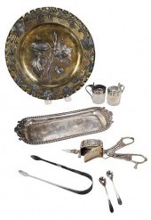 EIGHT PIECES ENGLISH SILVER HO