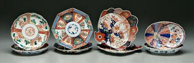 Eight pieces Japanese Imari: pair
