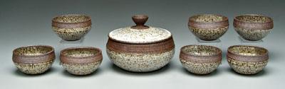 Eight pieces Karen Karnes pottery