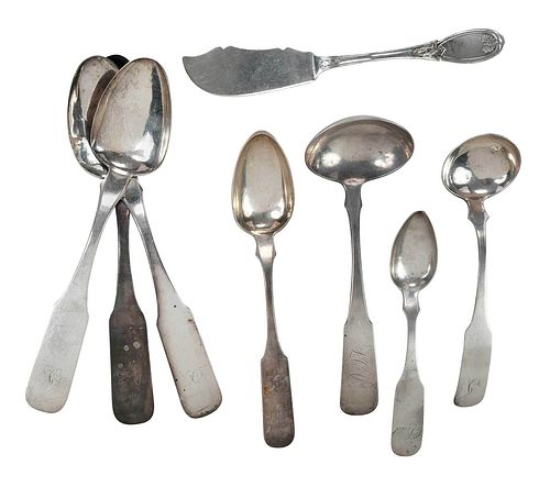 EIGHT PIECES MARYLAND COIN SILVER