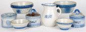 EIGHT PIECES OF BLUE AND WHITE