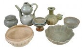 EIGHT PIECES OF CHINESE CELADO