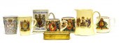 Eight pieces of English decora