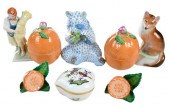EIGHT PIECES OF HAND PAINTED H