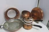 EIGHT PIECES OF VINTAGE COPPER
