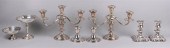 EIGHT PIECES OF WEIGHTED SILVE
