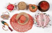 EIGHT PINCUSHIONS, TO INCLUDE