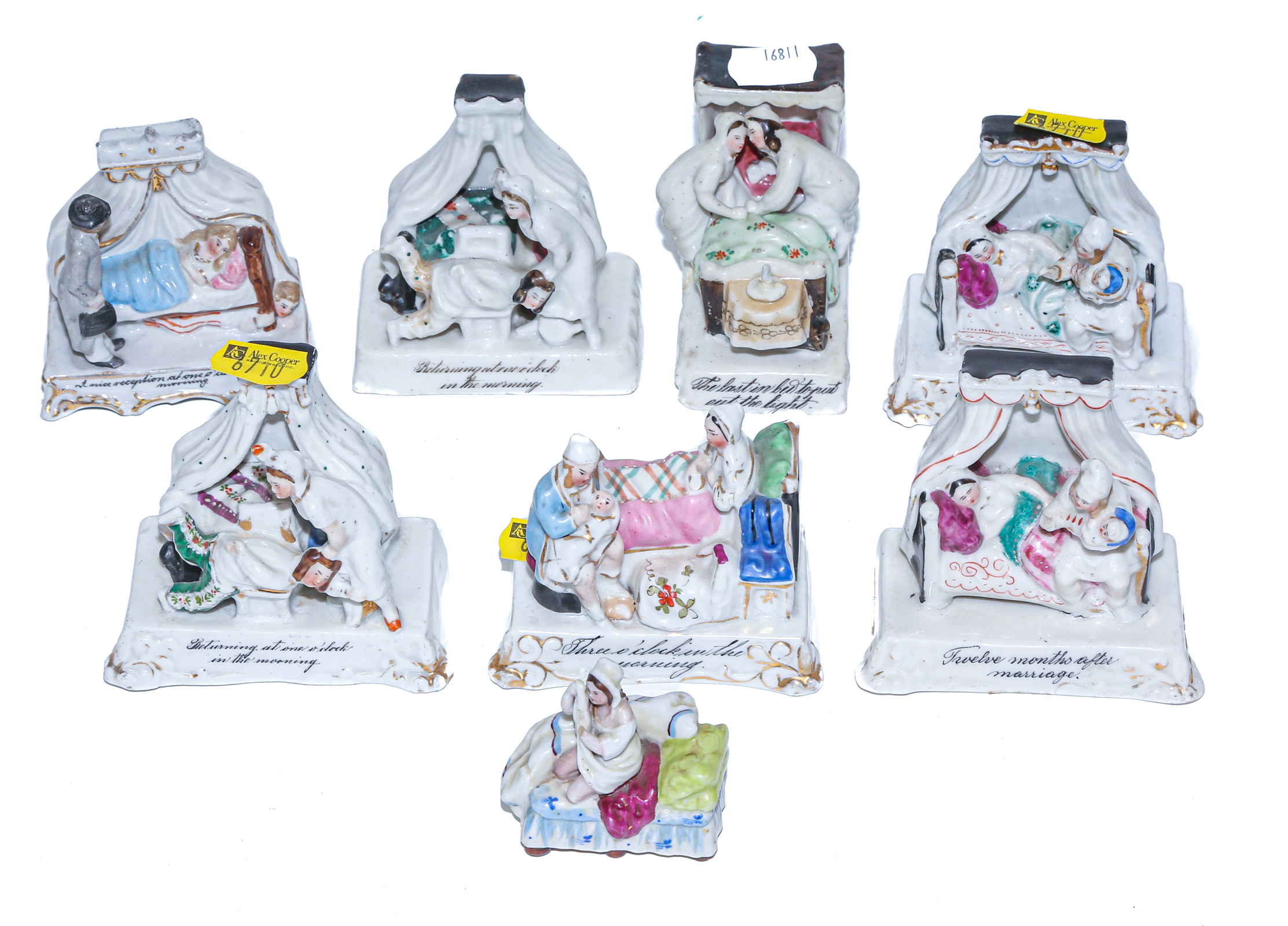 EIGHT PORCELAIN FAIRINGS .
