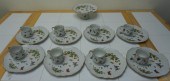 EIGHT PORCELAIN TWO-PIECE SNAC