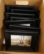 EIGHT PRINTS OF ENGLISH HUNTIN