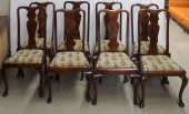 EIGHT QUEEN ANNE STYLE STAINED