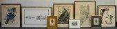 EIGHT REPRODUCTION COLOR PRINT