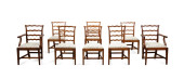 EIGHT RIBBON BACK MAHOGANY DIN