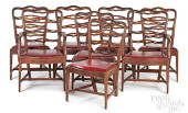 EIGHT RIBBONBACK DINING CHAIRS