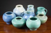 EIGHT ROSEVILLE ART POTTERY VE