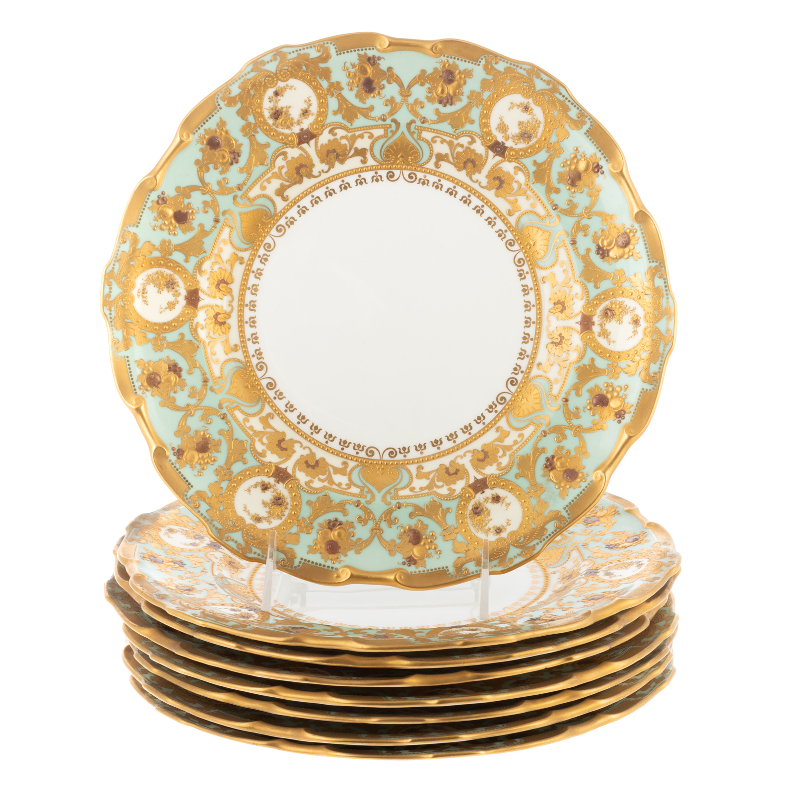 EIGHT ROYAL CROWN DERBY CABINET