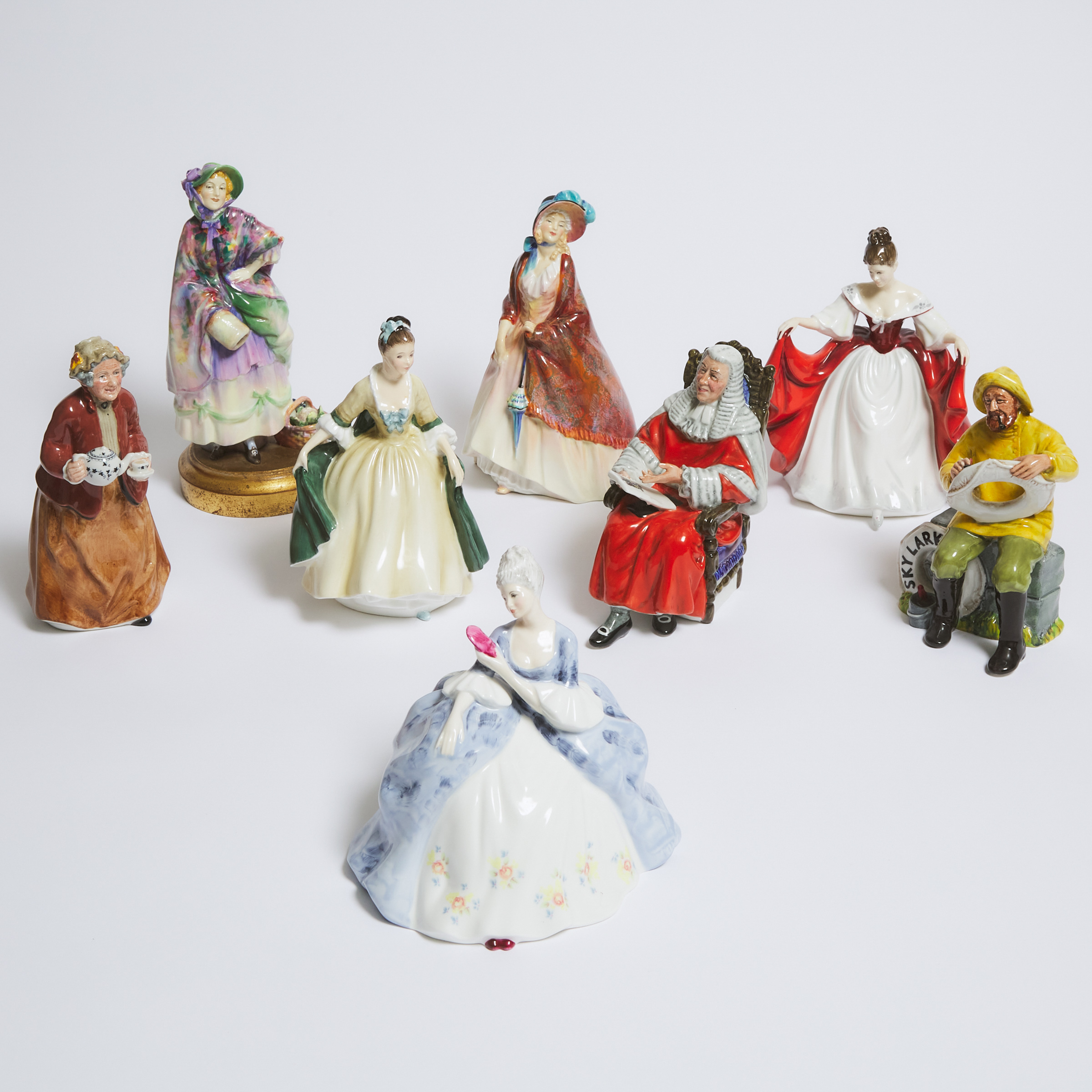 Eight Royal Doulton Figures, 20th