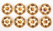 Eight Royal Worcester cabinet