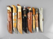 EIGHT SCANDINAVIAN HUNTING KNI