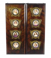 EIGHT SEVRES STYLE HAND-PAINTE