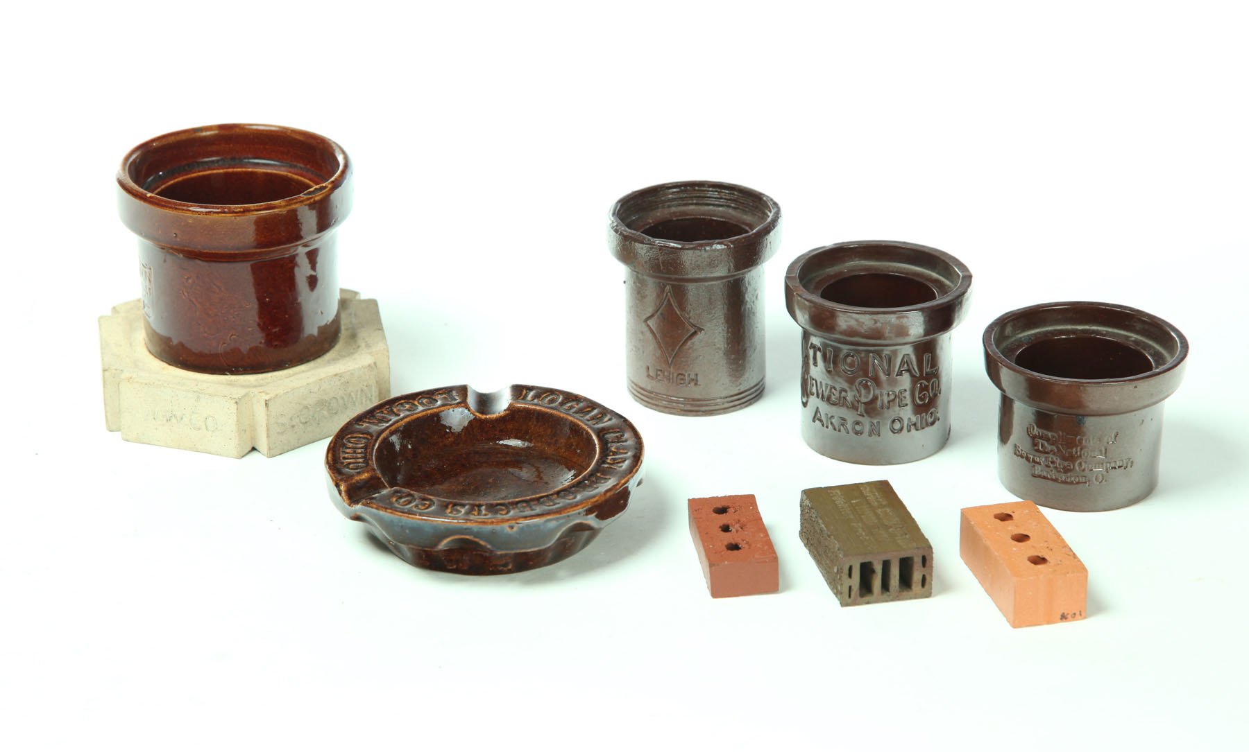 EIGHT SEWERTILE SOUVENIRS.  Ohio