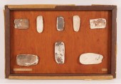 Eight shell celts found at Des