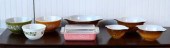 Eight signed vintage Pyrex pie